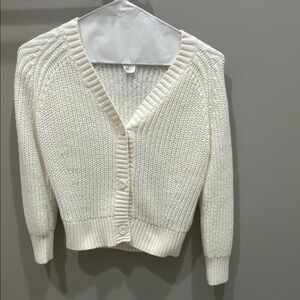 Abercrombie Kids Cream Knit Cardigan sweater